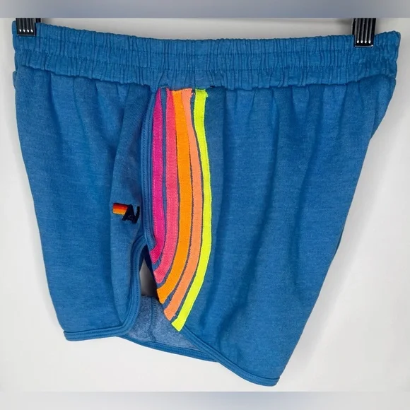 Aviator Nation 5 Stripe Crewneck Sweatshirt and 5 Stripe Jogger Shorts Set - Picture 8 of 17